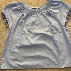 Vineyard Vines Sky Blue Smocked Top